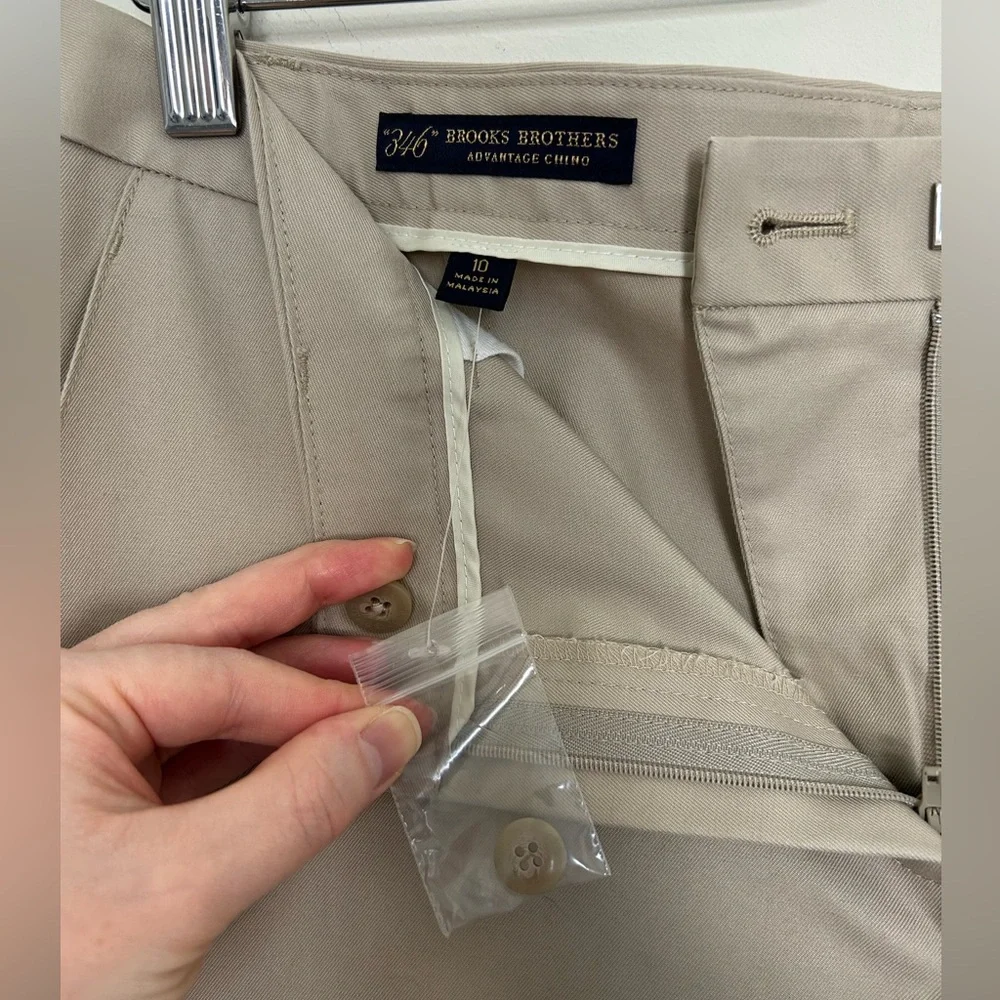 Brooks Brothers 346 Advantage Chino Size 10 Women’s NWOT 100% Cotton - Picture 2 of 7